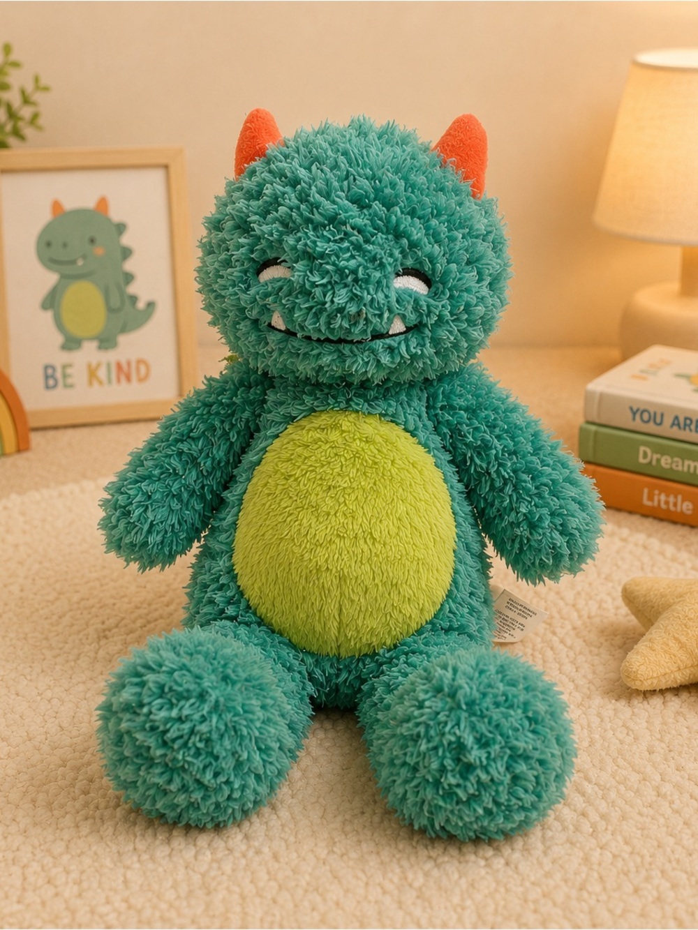 Carters Teal Plush Monster Toy lovey